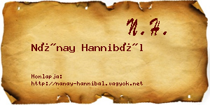 Nánay Hannibál névjegykártya