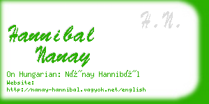 hannibal nanay business card